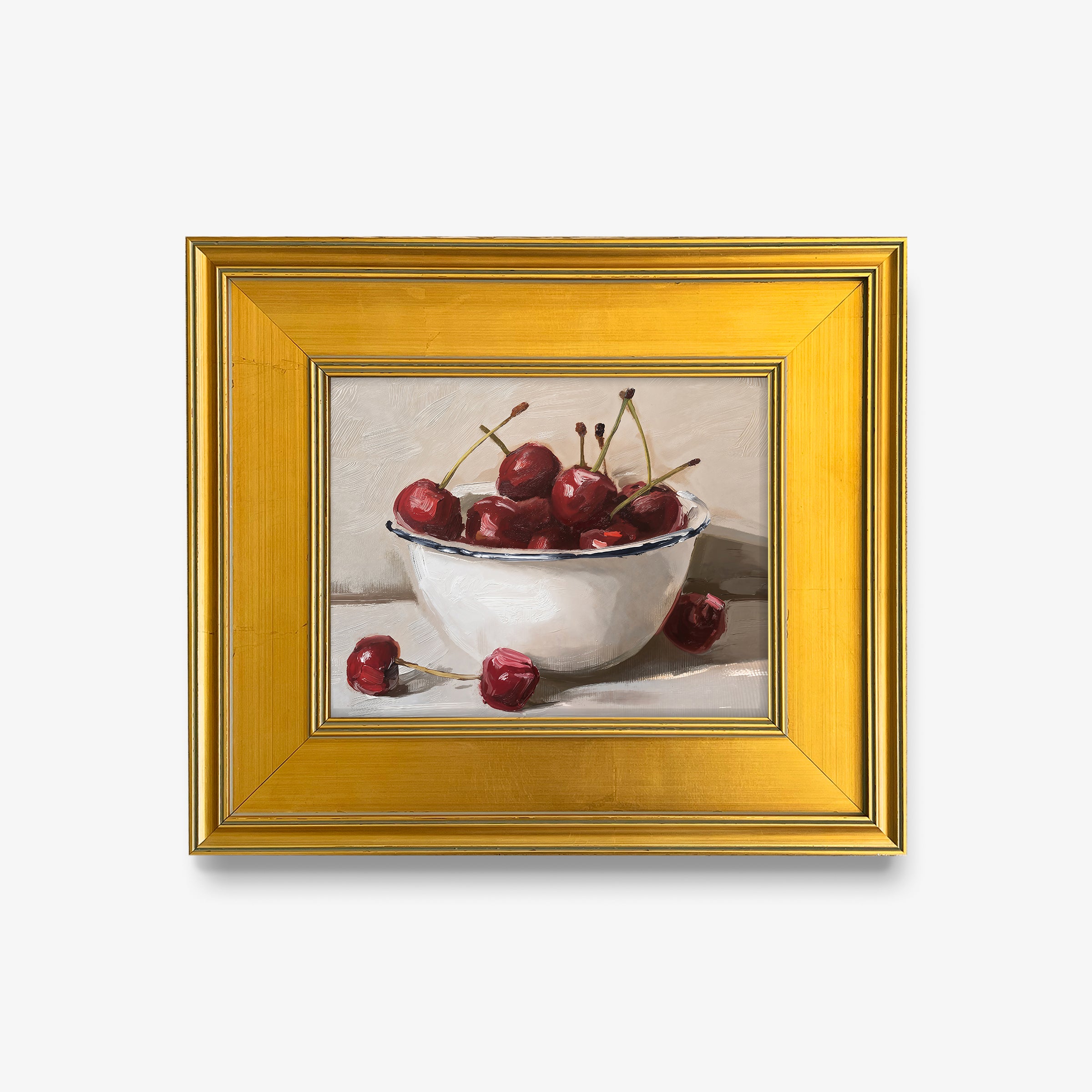 Framed cherries deals painting